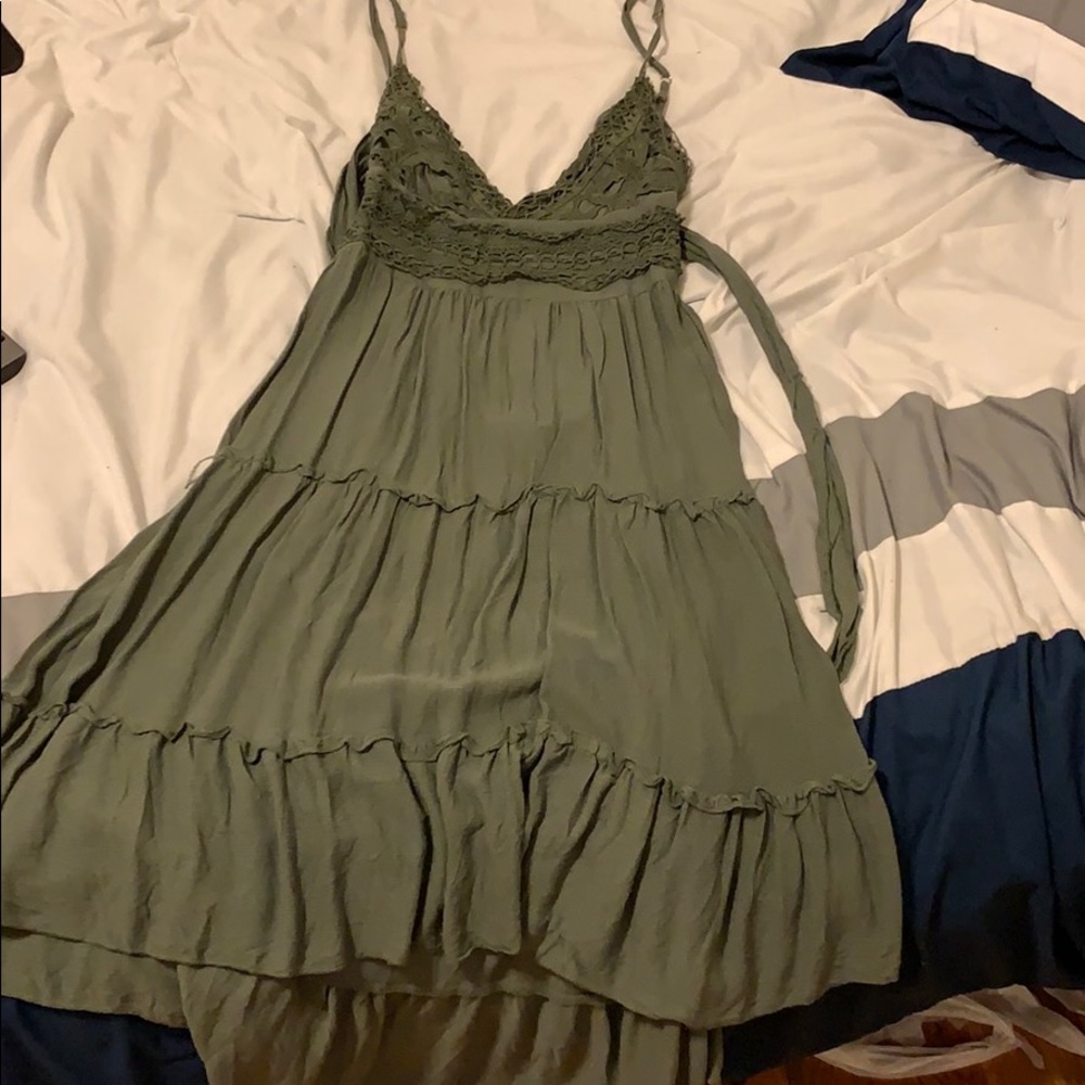 Army green tank top sundress